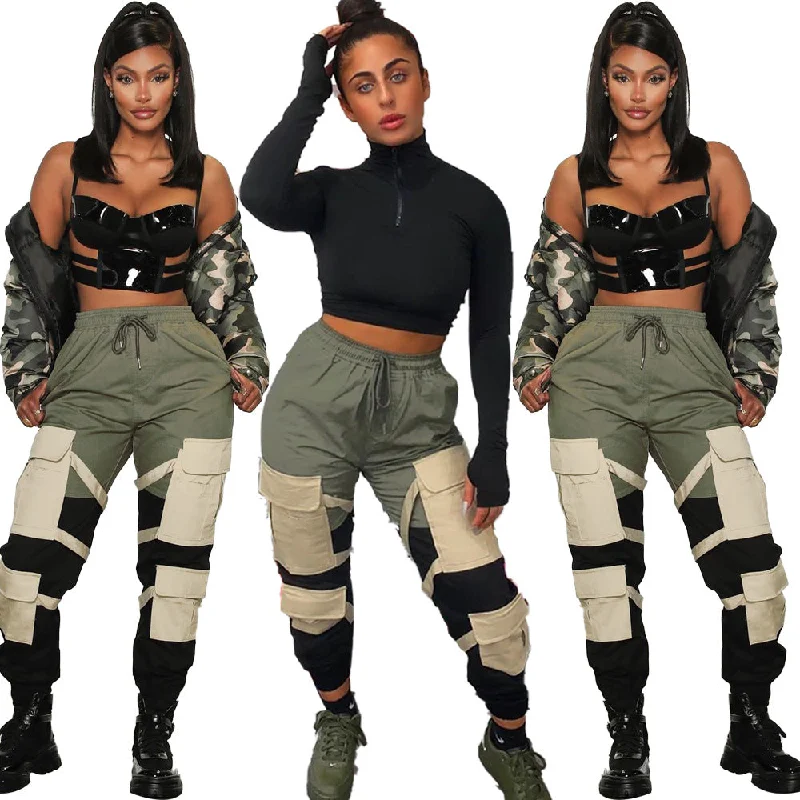 2022 women clothes Hot Selling Casual Fashion Street Trousers Camouflage Printing Lady Pants Womens Cargo Pants