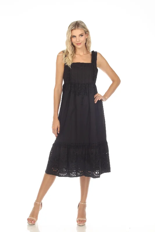 Johnny Was Jade Jesminda Eyelet Embroidered Midi Dress Boho Chic L37923-3