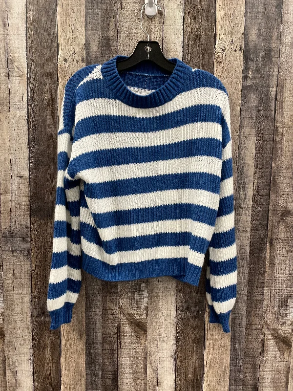 Sweater By Shein In Blue & White, Size: Xs