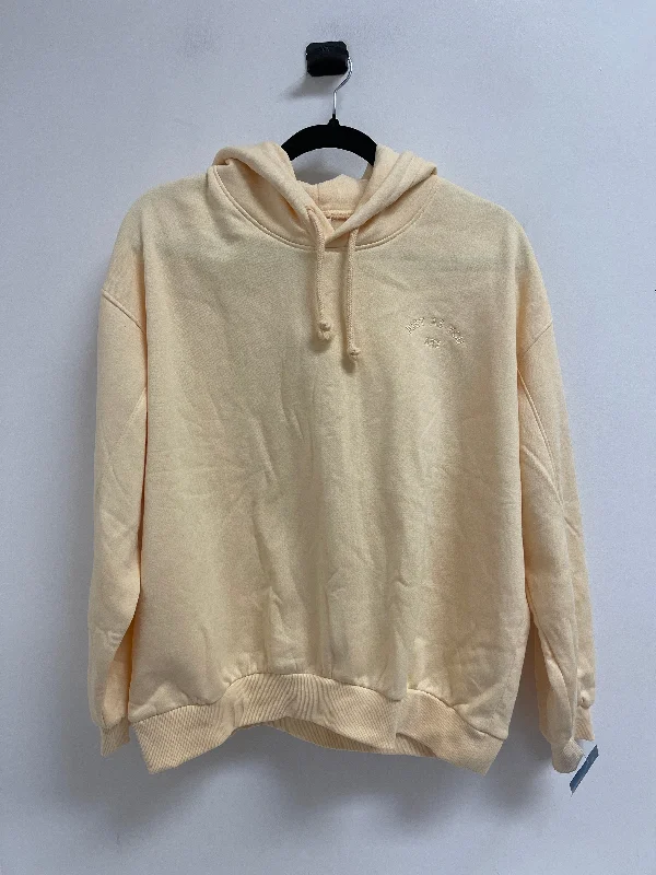 Sweatshirt Hoodie By H&m In Yellow, Size: M