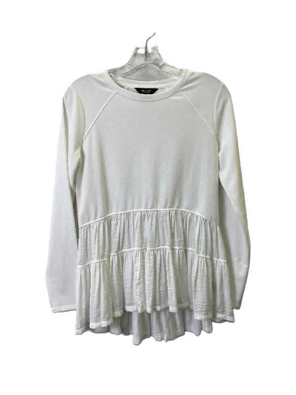 Top Long Sleeve Basic By Simply Vera In White, Size: S