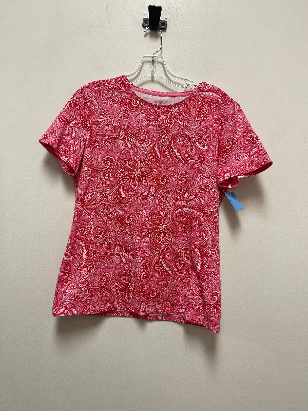 Top Short Sleeve By Talbots In Red, Size: M